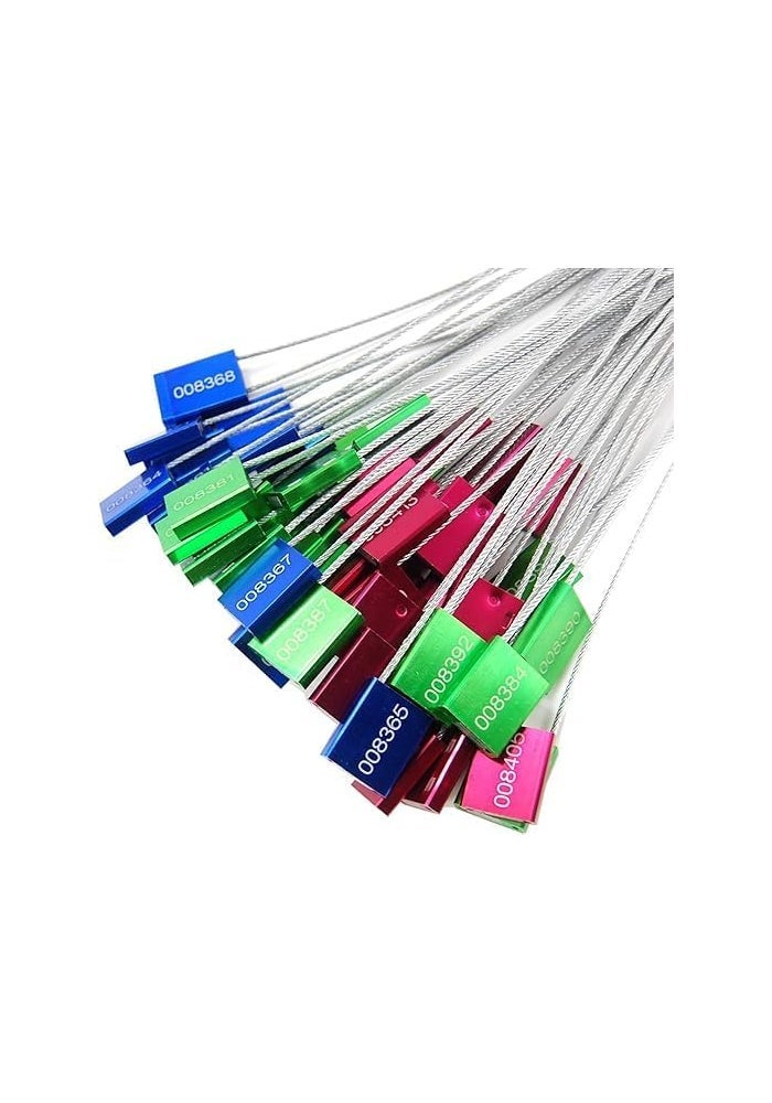 Duravel Metal Security Seals - Numbered Cable Tags with Wire Lock, Blue Aluminum, Anti-Tamper Container Seals (40 Pack) - Image 2